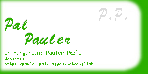 pal pauler business card